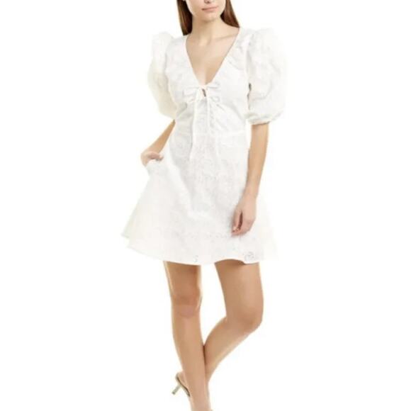 NEW Nicholas Danni Featherington Eyelet Mini Dress Size 10 - Picture 1 of 10